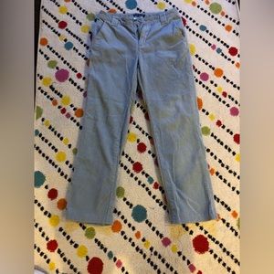 Low Rise Light Blue Corduroy Pants